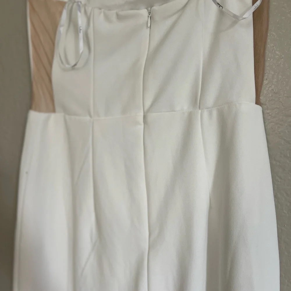 NWOT Adoring Occasion White Strapless Wide-Leg Jumpsuit - Picture 7 of 7